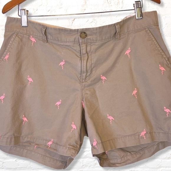 🎁3 for $30 Old Navy Embroidered Pink Neon Flamingo Shorts Size 14 - Picture 3 of 10